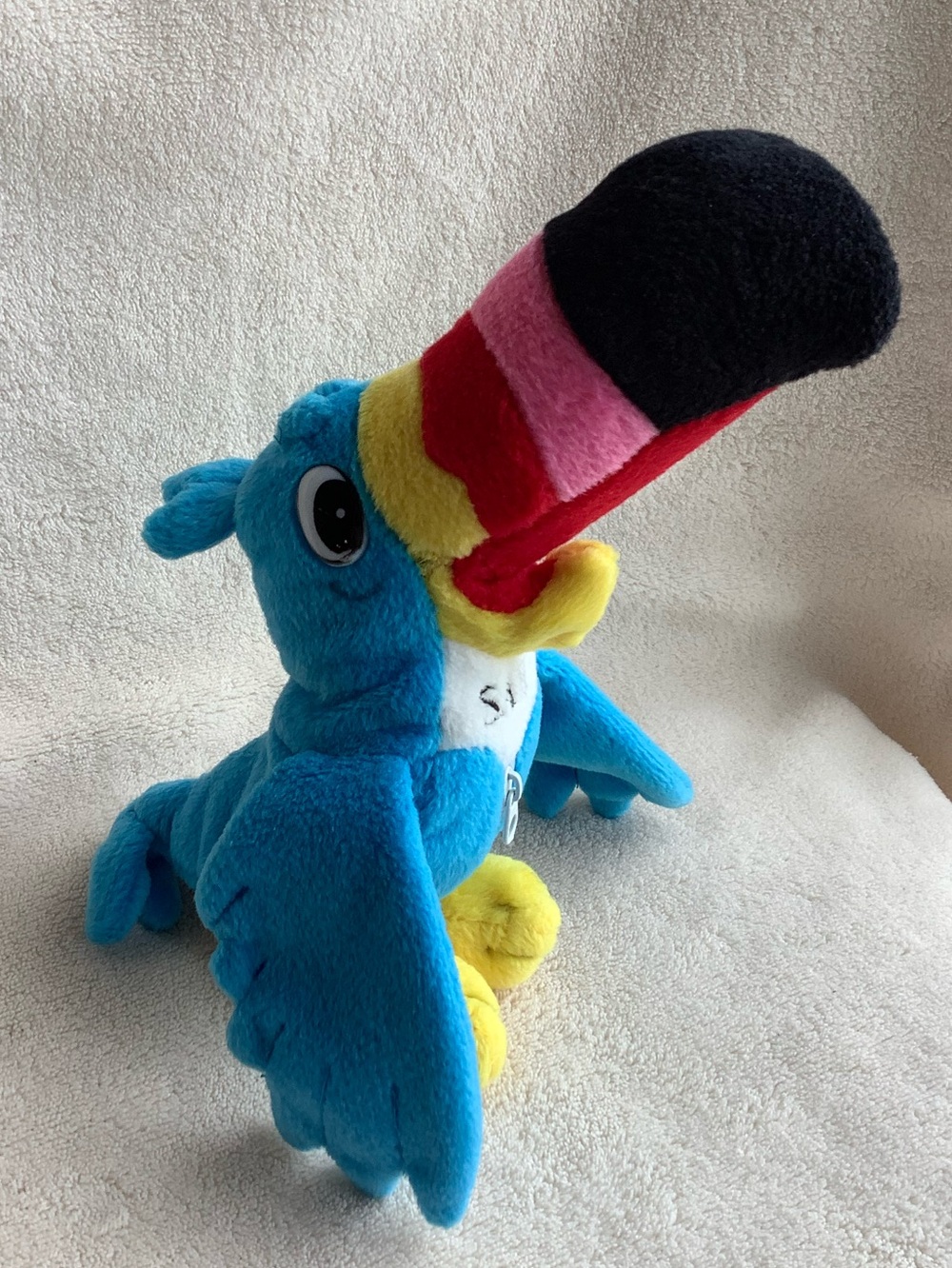 Kellogg Toucan Sam Plush Bird W Zipper Front Rare Stuffed Animal Fruit Loops Toy